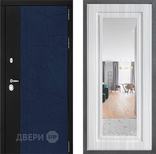 Дверь Дверной континент ДК-9 ФЛЗ Зеркало Сандал белый в Зеленоград