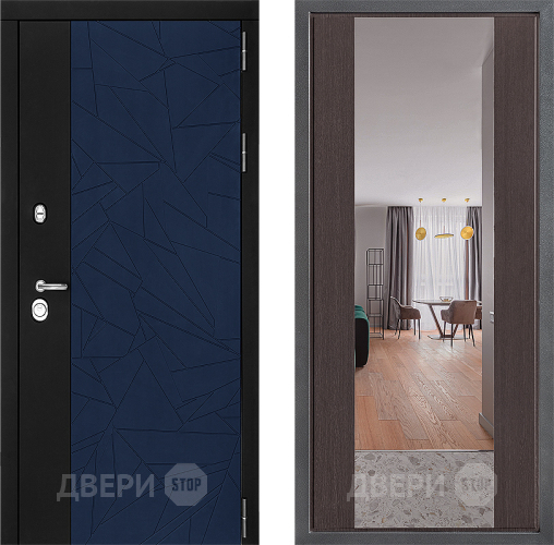 Дверь Дверной континент ДК-9 ФЛЗ-1 Зеркало Венге в Зеленоград