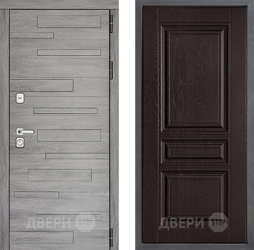 Входная металлическая Дверь Дверной континент ДК-10 ФЛ-243 Дуб шоколадный в Зеленоград