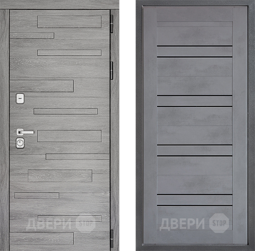 Входная металлическая Дверь Дверной континент ДК-10 ФЛ-49 Бетон серый в Зеленоград