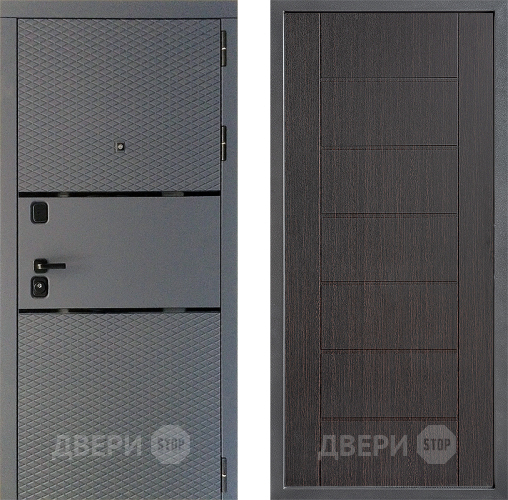 Входная металлическая Дверь Дверной континент Диамант Дизайн ФЛ-Лайн Венге в Зеленоград