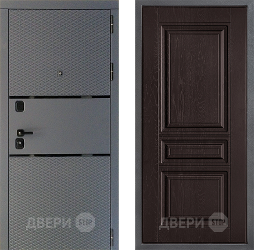 Входная металлическая Дверь Дверной континент Диамант Дизайн ФЛ-243 Дуб шоколадный в Зеленоград