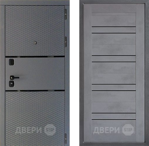 Входная металлическая Дверь Дверной континент Диамант Дизайн ФЛ-49 Бетон серый в Зеленоград