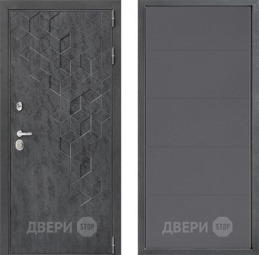 Входная металлическая Дверь Дверной континент ДК-3/713 ФЛ-649 Графит софт в Зеленоград