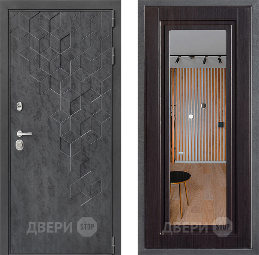 Дверь Дверной континент ДК-3/713 ФЛЗ Зеркало Венге в Зеленоград