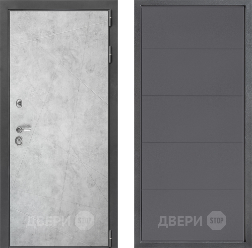 Входная металлическая Дверь Дверной континент ДК-3/743 ФЛ-649 Графит софт в Зеленоград
