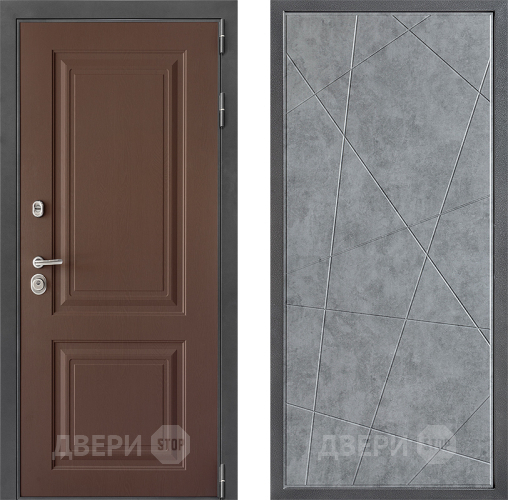 Входная металлическая Дверь Дверной континент ДК-3/729 ФЛ-655 Бетон серый в Зеленоград