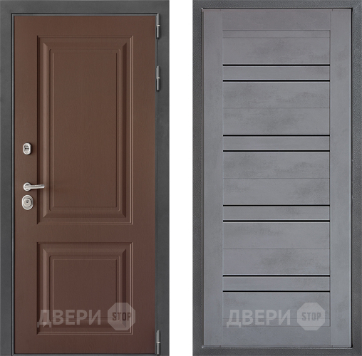 Входная металлическая Дверь Дверной континент ДК-3/729 ФЛ-49 Бетон серый в Зеленоград