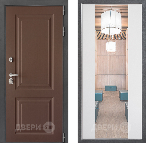 Дверь Дверной континент ДК-3/729 ФЛЗ-1 Зеркало Белый софт в Зеленоград