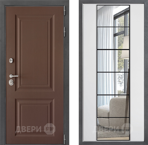 Дверь Дверной континент ДК-3/729 ФЛЗ-2 Зеркало Белый софт в Зеленоград