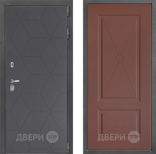 Входная металлическая Дверь Дверной континент ДК-3/744 ФЛ-617 Ясень шоколадный в Зеленоград