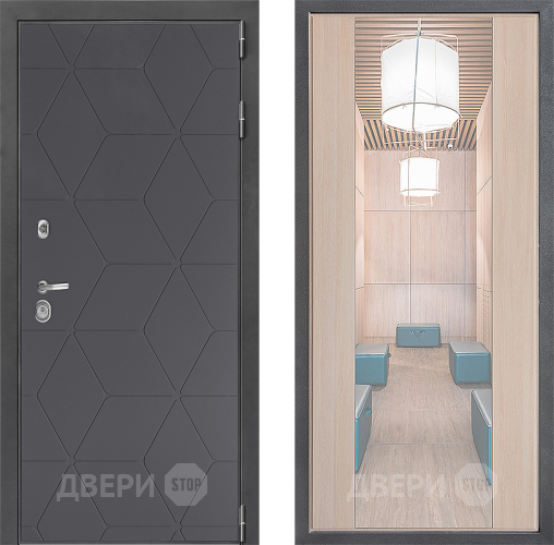 Дверь Дверной континент ДК-3/744 ФЛЗ-1 Зеркало Капучино в Зеленоград