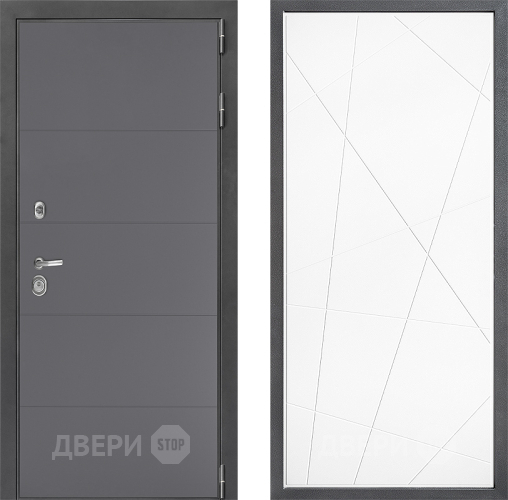 Входная металлическая Дверь Дверной континент ДК-3/649 ФЛ-655 Белый софт в Зеленоград