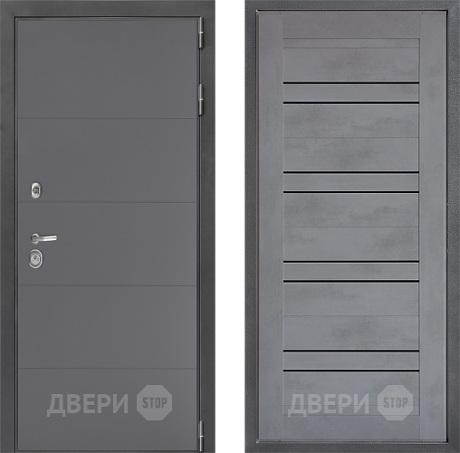 Входная металлическая Дверь Дверной континент ДК-3/649 ФЛ-49 Бетон серый в Зеленоград