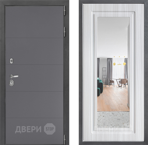 Дверь Дверной континент ДК-3/649 ФЛЗ Зеркало Сандал белый в Зеленоград