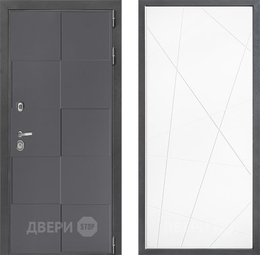 Входная металлическая Дверь Дверной континент ДК-3/606 ФЛ-655 Белый софт в Зеленоград