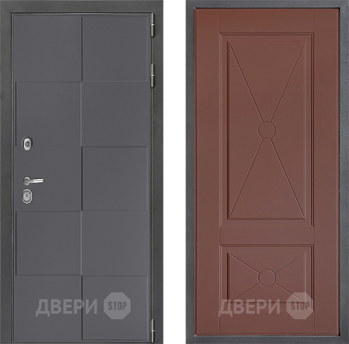 Входная металлическая Дверь Дверной континент ДК-3/606 ФЛ-617 Ясень шоколадный в Зеленоград