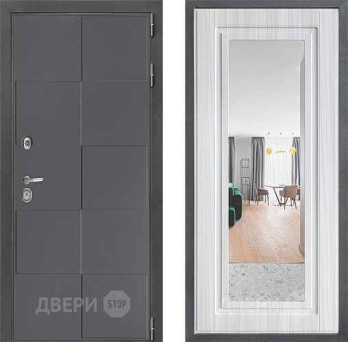 Дверь Дверной континент ДК-3/606 ФЛЗ Зеркало Сандал белый в Зеленоград