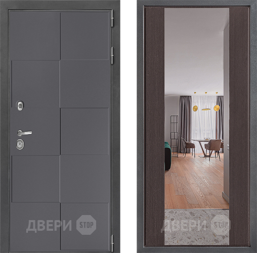 Дверь Дверной континент ДК-3/606 ФЛЗ-1 Зеркало Венге в Зеленоград