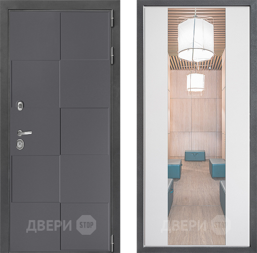Дверь Дверной континент ДК-3/606 ФЛЗ-1 Зеркало Белый софт в Зеленоград