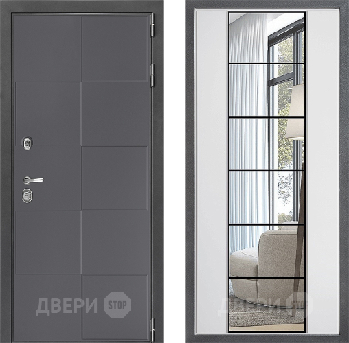 Дверь Дверной континент ДК-3/606 ФЛЗ-2 Зеркало Белый софт в Зеленоград
