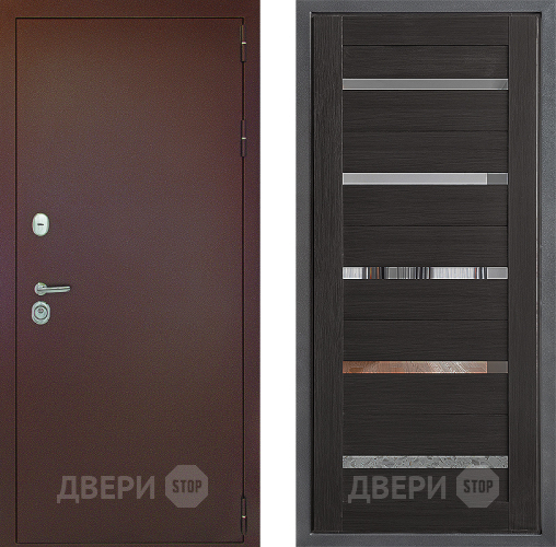 Дверь Дверной континент Рубикон Медь Дизайн ФЛ-47 Венге в Зеленоград