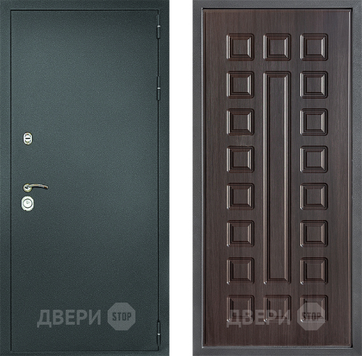Входная металлическая Дверь Дверной континент Рубикон Серебро Дизайн ФЛ-183 Венге в Зеленоград