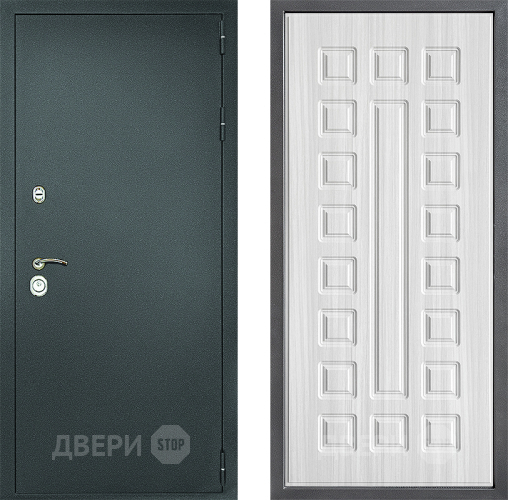 Входная металлическая Дверь Дверной континент Рубикон Серебро Дизайн ФЛ-183 Сандал белый в Зеленоград