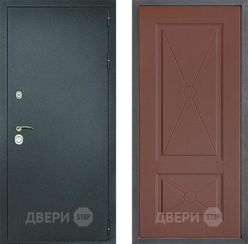 Входная металлическая Дверь Дверной континент Рубикон Серебро Дизайн ФЛ-617 Ясень шоколадный в Зеленоград