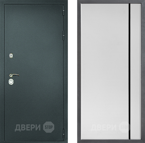 Дверь Дверной континент Рубикон Серебро Дизайн ФЛ-757 Черное Стекло Софт милк в Зеленоград