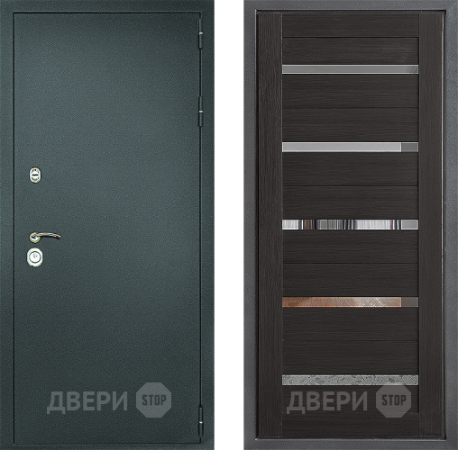 Входная металлическая Дверь Дверной континент Рубикон Серебро Дизайн ФЛ-47 Венге в Зеленоград