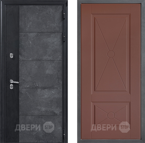 Входная металлическая Дверь Дверной континент ДК-15 Бетон ТЕРМО ФЛ-617 Ясень шоколадный в Зеленоград