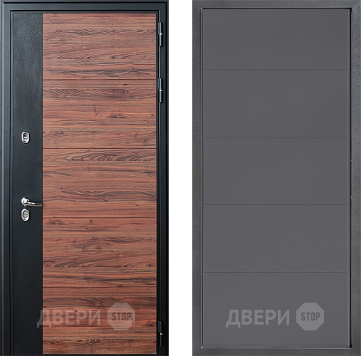Входная металлическая Дверь Дверной континент ДК-15 Красное Дерево ТЕРМО ФЛ-649 Графит софт в Зеленоград