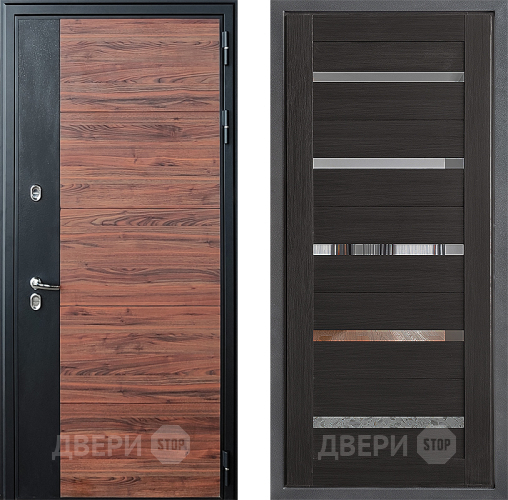 Входная металлическая Дверь Дверной континент ДК-15 Красное Дерево ТЕРМО ФЛ-47 Венге в Зеленоград