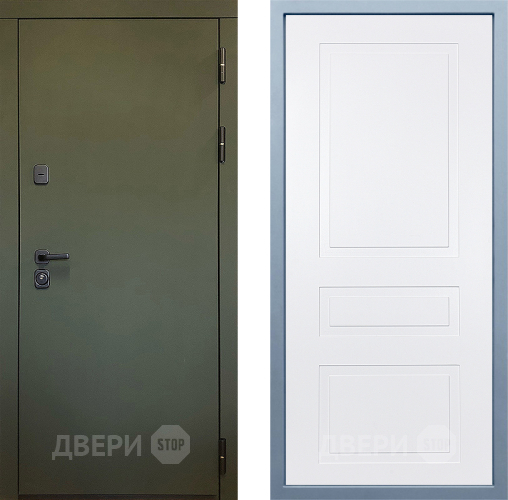 Входная металлическая Дверь Дива МД-61 Н-13 Белый в Зеленоград