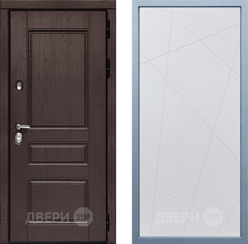 Входная металлическая Дверь Дива МД-90 Д-11 Белый в Зеленоград