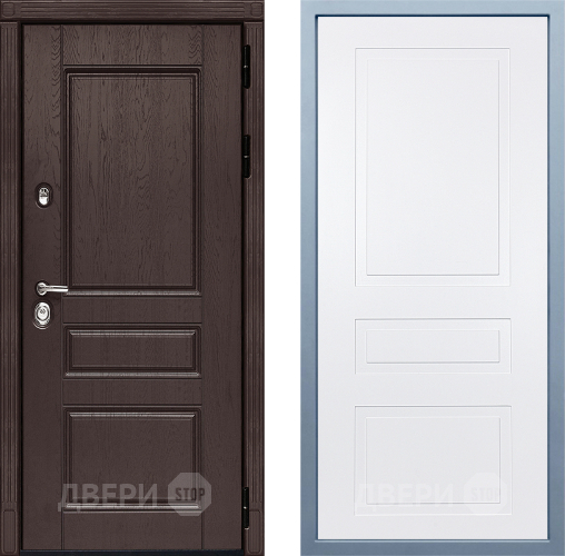 Входная металлическая Дверь Дива МД-90 Н-13 Белый в Зеленоград