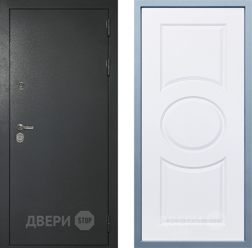 Входная металлическая Дверь Дива МД-40 Титан Д-8 Белый в Зеленоград