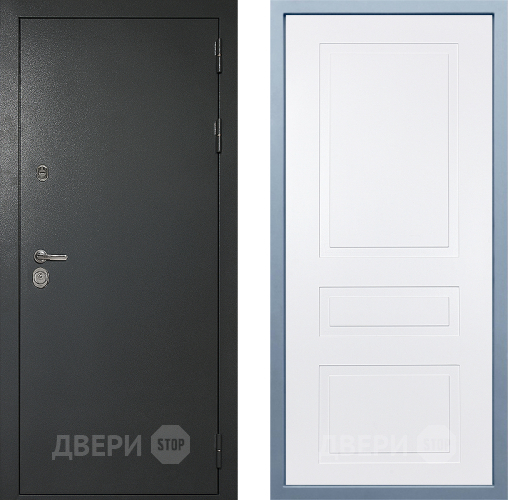 Входная металлическая Дверь Дива МД-40 Титан Н-13 Белый в Зеленоград