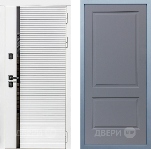 Входная металлическая Дверь Дива МХ-45 Белая STR Д-7 Силк Маус в Зеленоград