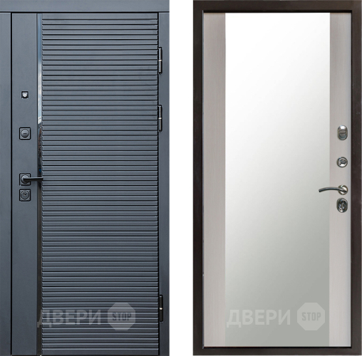 Дверь Престиж Черная Линия Зеркало Лиственница белая в Зеленоград