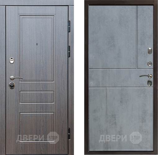 Входная металлическая Дверь Престиж Классика Венге Горизонт Бетон темный в Зеленоград