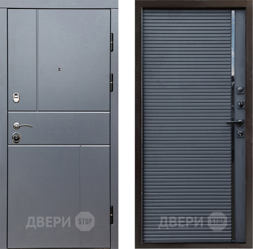 Входная металлическая Дверь Престиж Горизонт Грэй Porte Черный кварц в Зеленоград