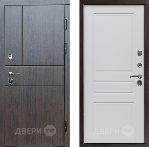 Входная металлическая Дверь Престиж Горизонт Венге Классика Белый матовый в Зеленоград