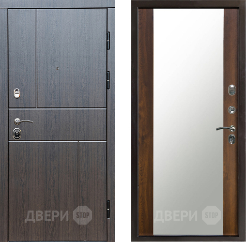 Входная металлическая Дверь Престиж Горизонт Венге Зеркало Дуб в Зеленоград