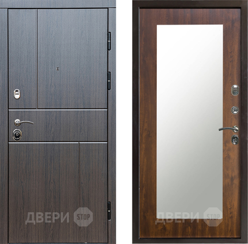 Входная металлическая Дверь Престиж Горизонт Венге Зеркло Пастораль Дуб в Зеленоград