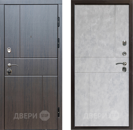 Входная металлическая Дверь Престиж Горизонт Венге Горизонт Бетон светлый в Зеленоград