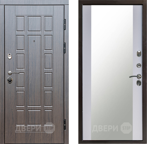 Входная металлическая Дверь Престиж Престиж Зеркало Белый софт в Зеленоград