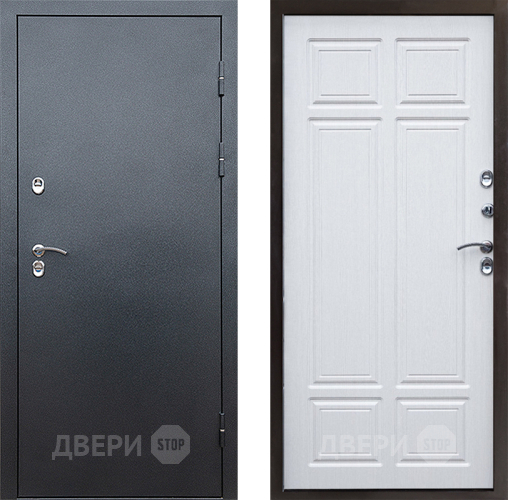 Входная металлическая Дверь Престиж TERMO с терморазрывом Снегирь Серебро Премиум Лиственница белая в Зеленоград