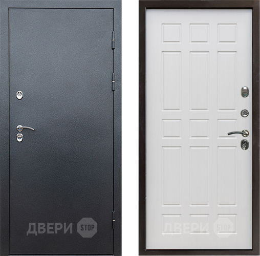 Входная металлическая Дверь Престиж TERMO с терморазрывом Снегирь Серебро Спарта Лиственница белая в Зеленоград